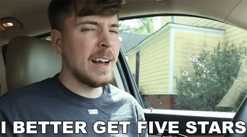 Mr Beast 5 stars