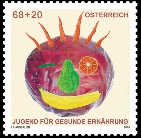 austria healthy diet stamp