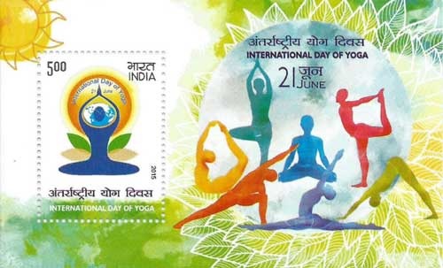 India Post Issued Stamps and MS on International Yoga Day