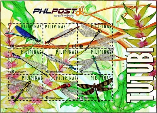 Philippines Issued Stamps on Dragonflies